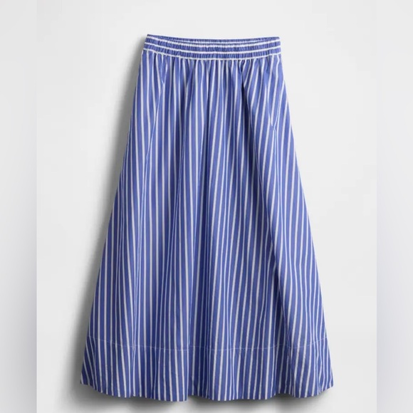 Blue Striped Women's Skirt - Picture 7 of 9